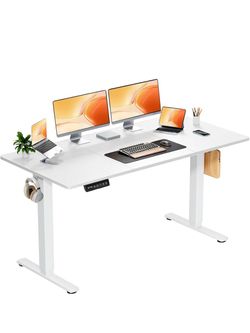 Electric Height-Adjustable Standing Desk White