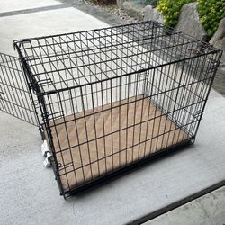 Wire Dog Crate + Cushion Pad, size Medium, collapsible