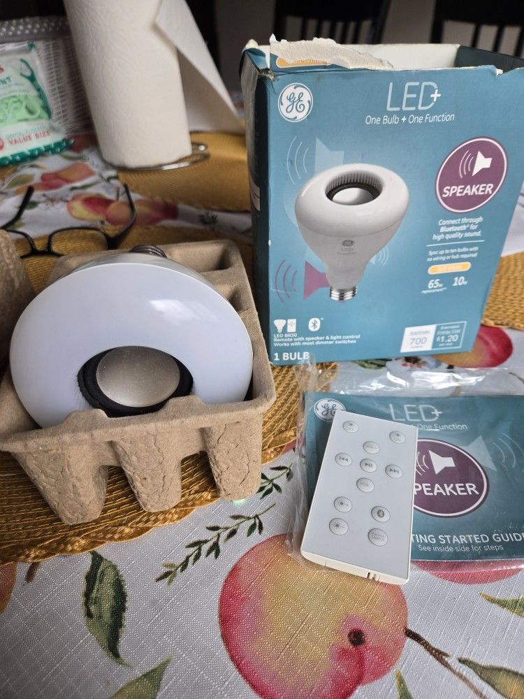LED light + Bluetooth speaker/remote