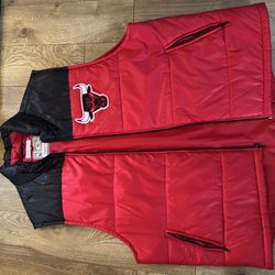 Mexs 5XL Chicago bulls Ski Vest- Red & Black