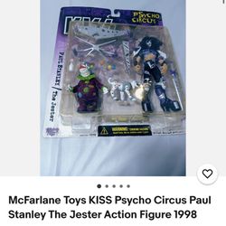 McFarlane Toys KISS Psycho Circus Paul Stanley The Jester Action Figure 1998