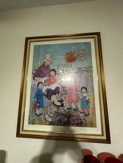 Mildred Barrett “Family” serigraph signed