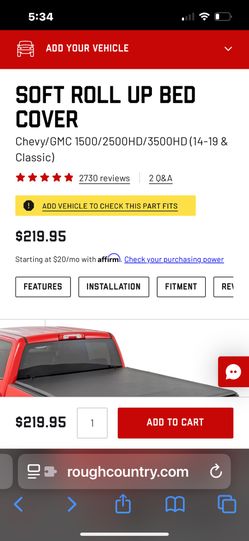 Soft Roll Up Bed Cover For A 2014-2018 GMC Truck 