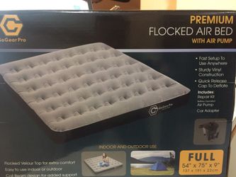AIR BED FULL WITH PUMP AND CAR ADAPTER