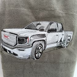 GMC Truck Embroidered Bath Towel