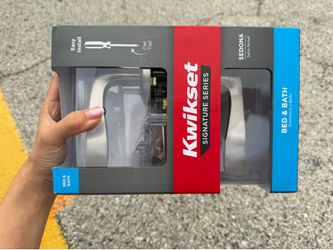 Kwikset Signature Series Sedona Satin Nickel Door Handle Set