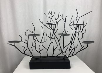 Black Coral Like Candle Stand