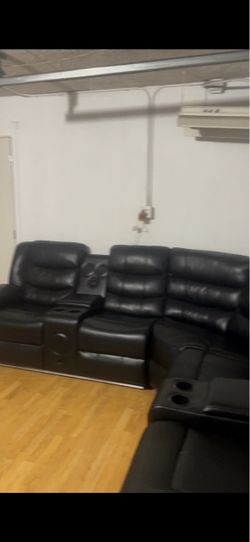 Wall bar and 3piece sectional  and 65’inch TVs and 3 ton ac unit NEW