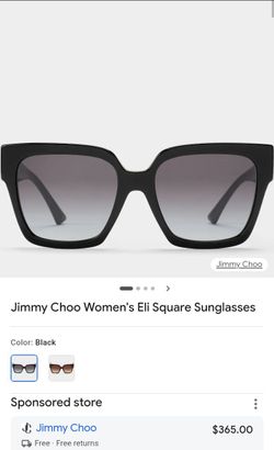 Jimmy choo eli women square sunglasses