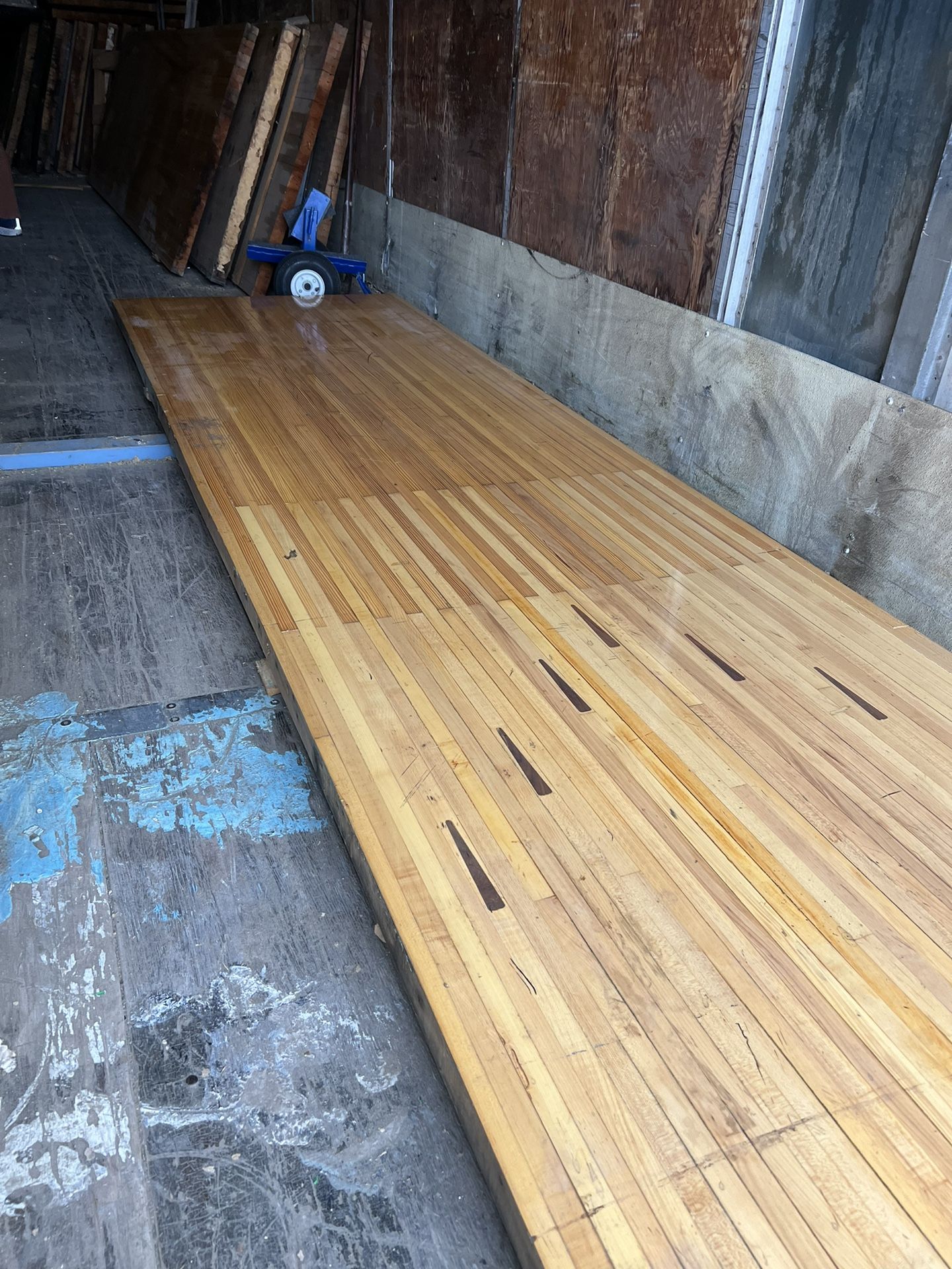 Salvaged Bowling Alley Lanes