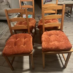 Jokkmokk IKEA Chairs - Set Of 4 With Cushions