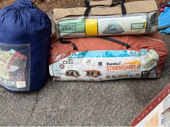 Camping tents and sleeping bag