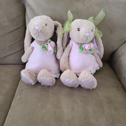 2 Super Soft Bunny Dolls 
