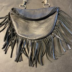Leather Fringe Belt Loop Bag