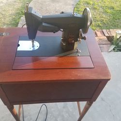 Antique Kenmore Sewing Machine With Cabinet