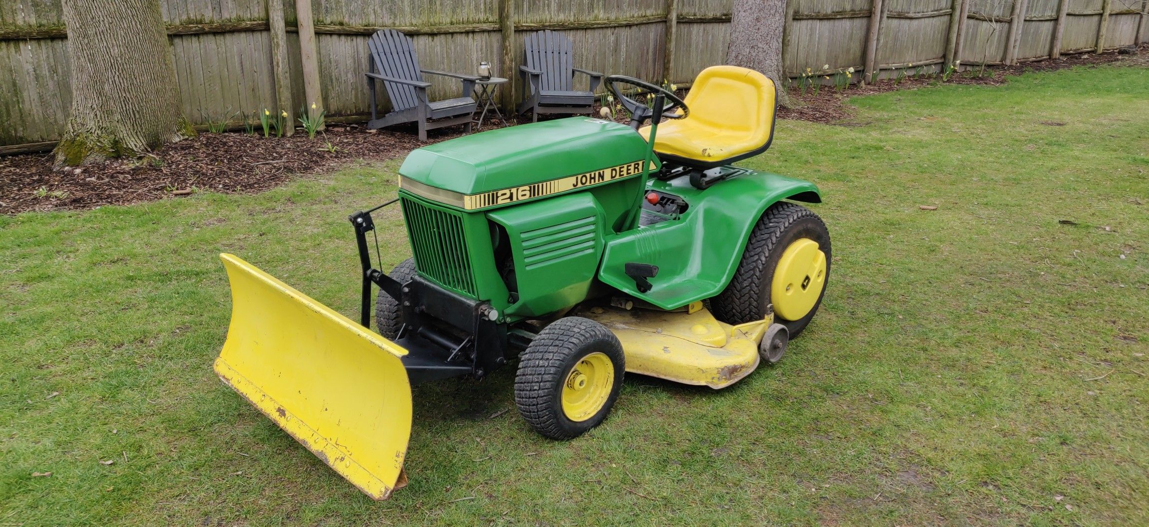 John Deere refurbished 216 with accessories and 214 parts tractor