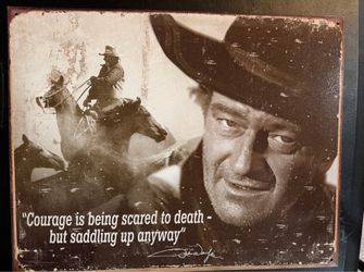 Wall decor- John Wayne Vintage-Style Metal Tin Sign