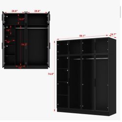 Wardrobe Closet storage Brand New In Box Cabinet New