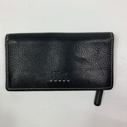 Fossil wallet black pebble leather