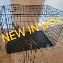 BRAND NEW! XL'XXL DOG CRATE & TRAY Up To 90 Lbs Foldable Pet Cage 2 Door Portable Travel Kennel Jaula De Mascota 