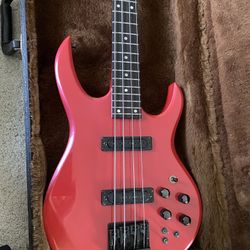 Carvin LB70 electric bass guitar (c. 1990)- Pearl Red; hard case included
