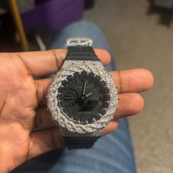 Casio G-Shock GA-2100 Moissanite Custom Watch
