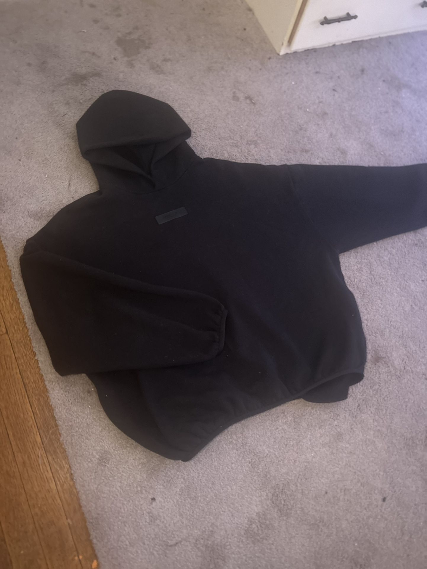 essentials black hoodie