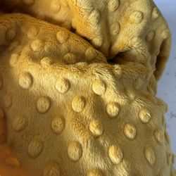 Dimple Minky Fabric Mustard Yellow.  3.1 Yards 