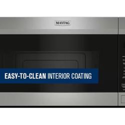 Maytag 30 in. 1.7 cu. ft. Over-the-Range Microwave in Fingerprint Resistant Stainless Steel with Non-Stick Interior Coating