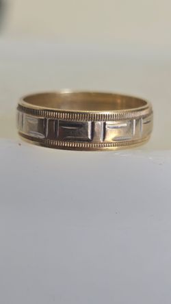 14k goldwedding band 2tone women's Men's