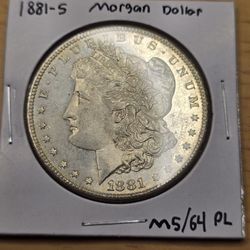 1881 Morgan Silver Dollar PL