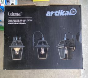 Two Artika Colonial Wall-Mounted LED Wall Light Fixtures