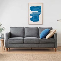 Hana 78” Heather Grey Sofa By Mellow - New In Box