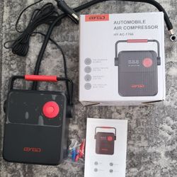 BYGO Automobile Air Compressor HY-AC-1766
Condition New with original Box and Manual 

Air Compressor Tire Inflator DC 12V, Air Pump Car with Digital 