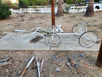 Vintage white carriage frame