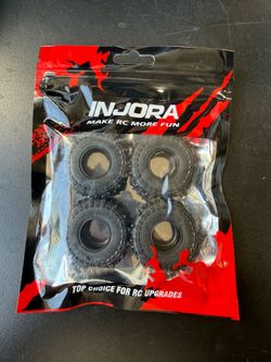 INJORA 41 * 14mm 0.7" Cling On Tires for Axial SCX30 Upgrade, T7020