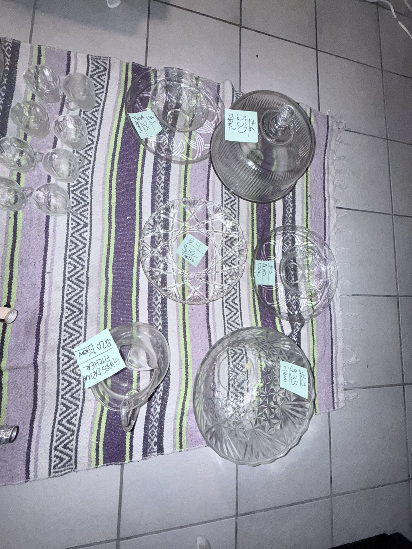 Glass Bowls And Platter Plates