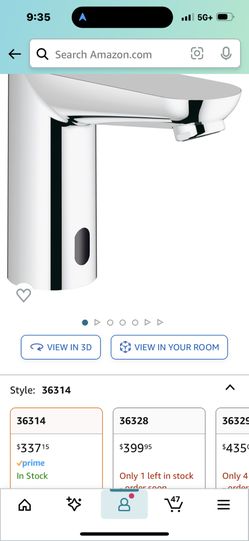 2 Single Hole Touchless Electronic Bathroom Faucet, Starlight Chrome