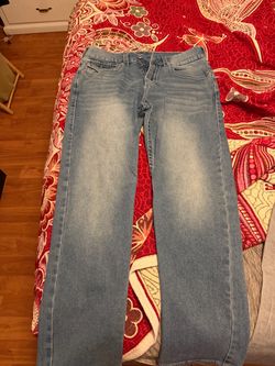 Light Wash Straight Leg Jeans
