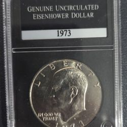 1973 Uncirclated Eisenhower Silver Dollar 