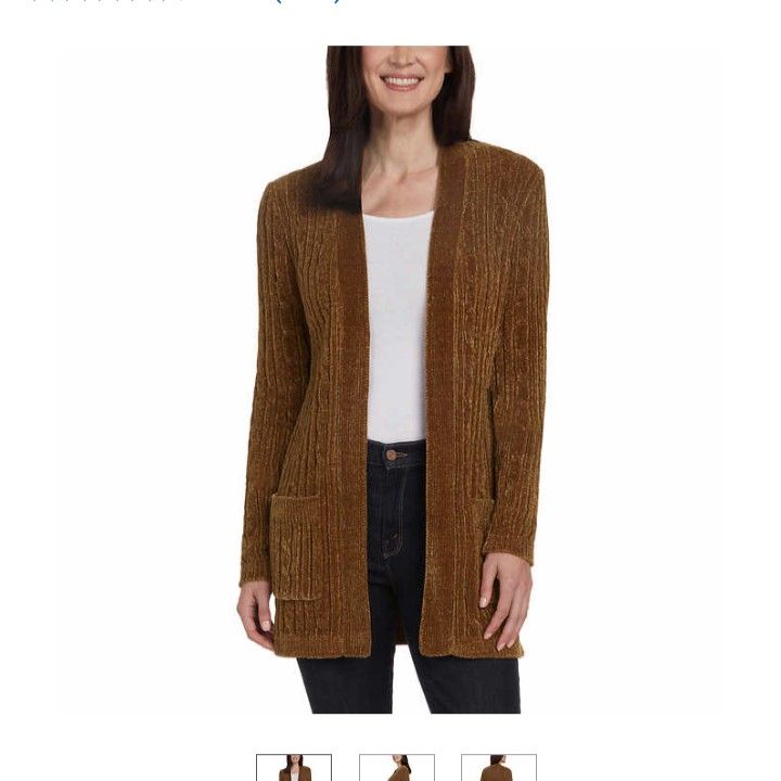 Matty M Ladies Chenille Cardigan 