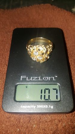 Diamond cut nugget ring