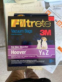 Hoover vacuum bags size Y&Z