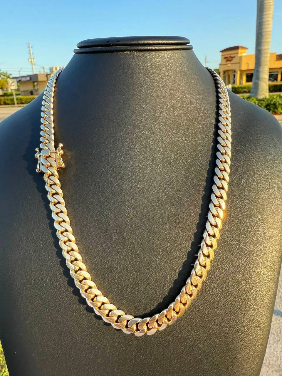 Jewelry 10k solid yellow gold Miami Cuban link style 22” Chain