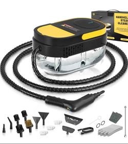 Steam Cleaner, 3 Level Adjustable Handle, 15s Heat Up, 1.69 Quarts Tank, Portable Steamer for Cleaning with 15 pcs Accessories, Steam Cleaner for Home