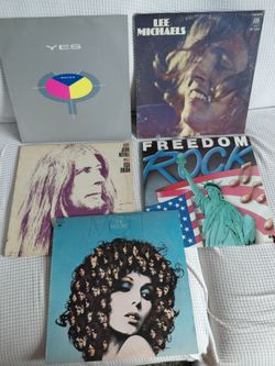 Rock vinyls lot of 5 John Maya Lloyd, The Hoople, Lee Michaels, Yes