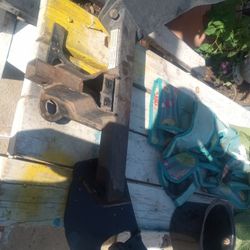 Tow Hitch And Rims With Tires