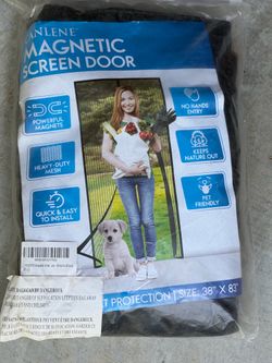 2 Magnetic split door screen panels