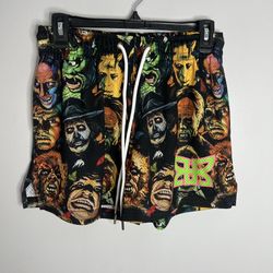 Ryoko Rain Mesh Shorts Men Small Multicolor Halloween Haunted Scary