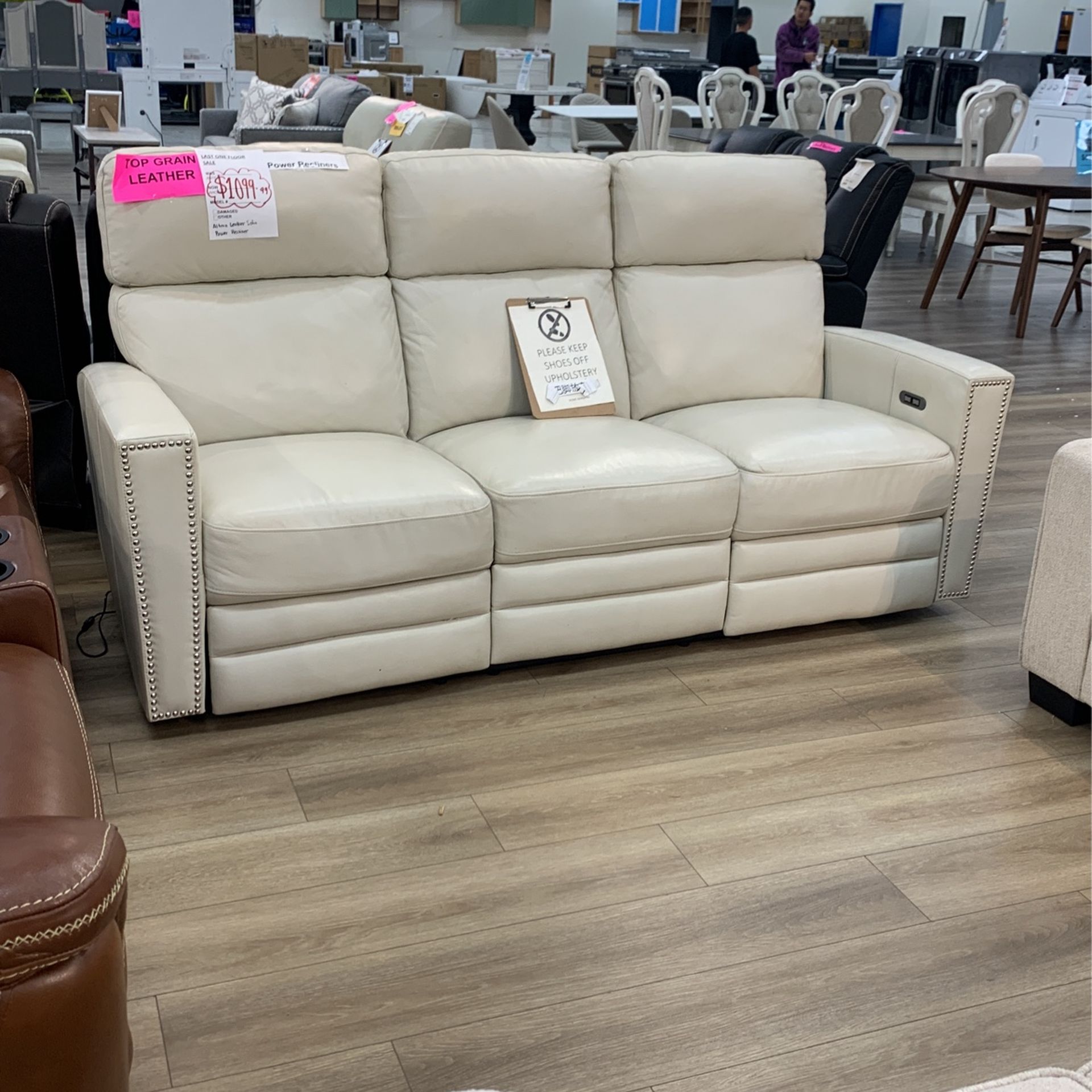Altera Leather Sofa Power Reclining